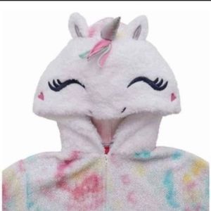 New youth Velvet fleece with all over unicorn tie dye print